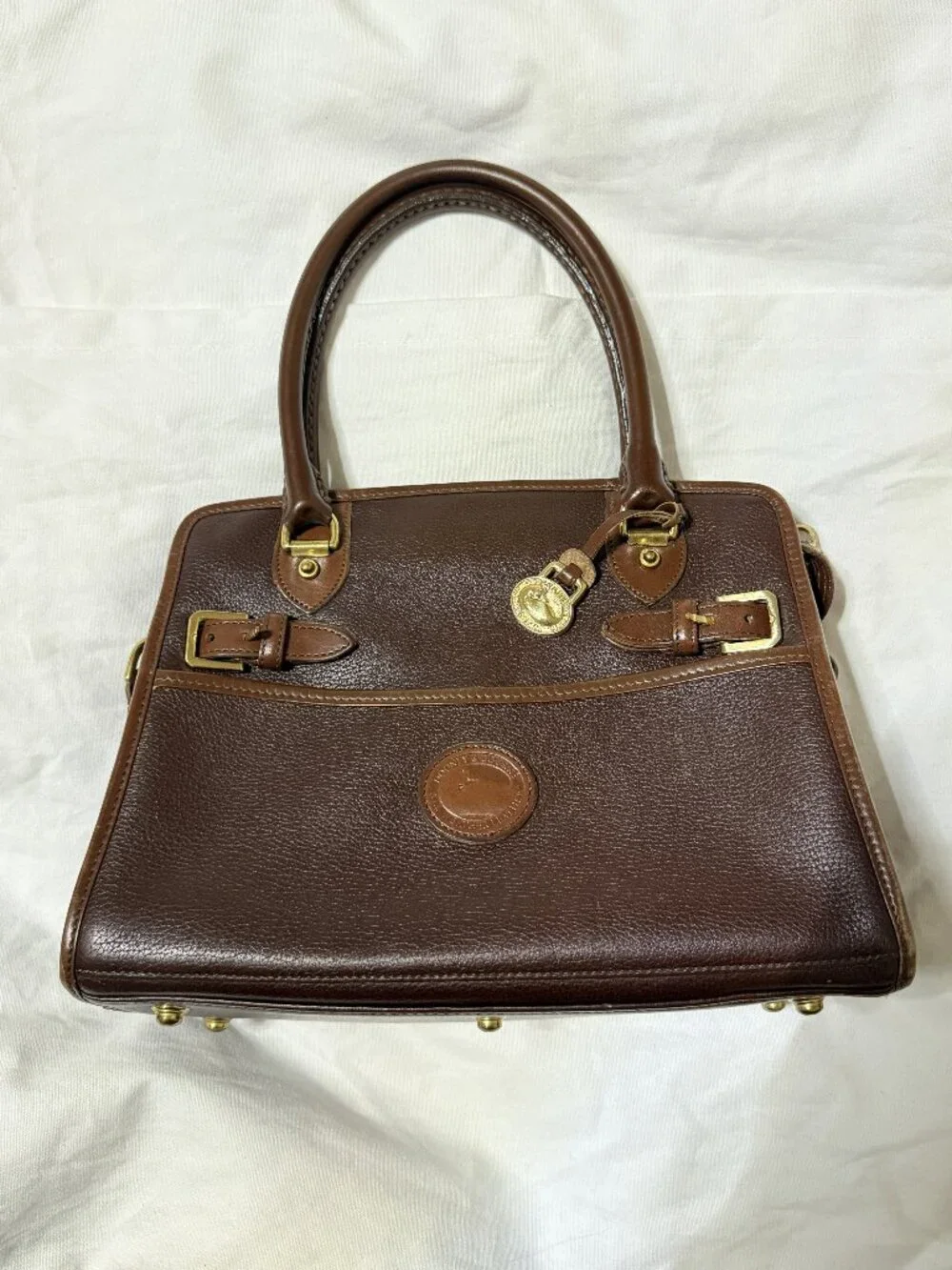 Vintage Dooney & Bourke Leather Satchel Handbag